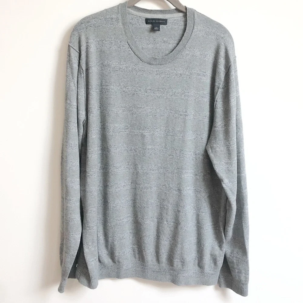 Banana Republic cotton gray lightweight sweater